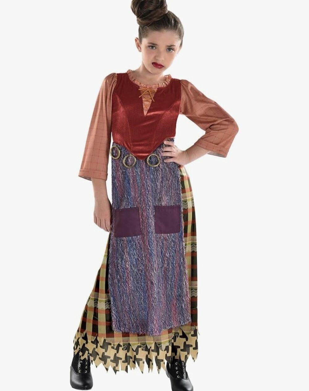 Disney Hocus Pocus Mary Sanderson Costume Child L 12-14 Girls Witch Dress NWT